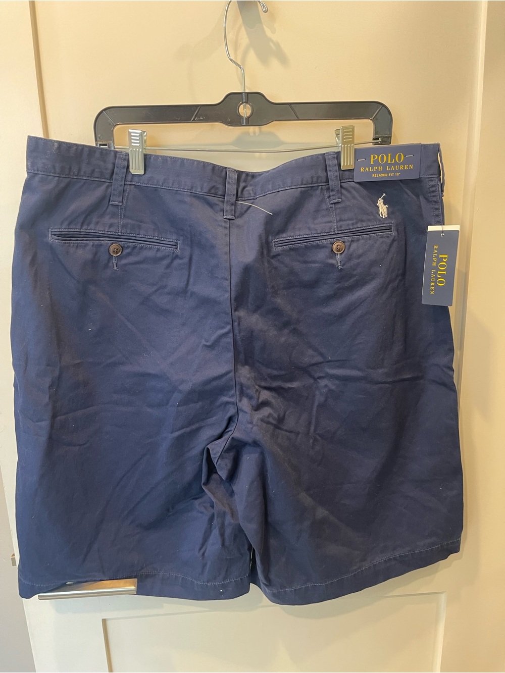 Men’s Polo by Ralph Lauren Navy Chino Shorts Sz 38 NEW - Picture 3 of 6